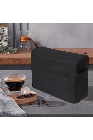 Homyl Kahve Makinesi Toz Kapağı Mutfak Aletleri İçin Kolay Siyah