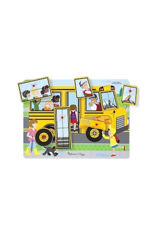 Melissa&Doug Ahşap Sesli Yapboz - The Wheels On The Bus
