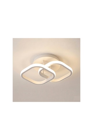 3 Renkli Kare Hol,antre,yatak Odası,çocuk Odası Için Beyaz Kasa Modern Led Avize