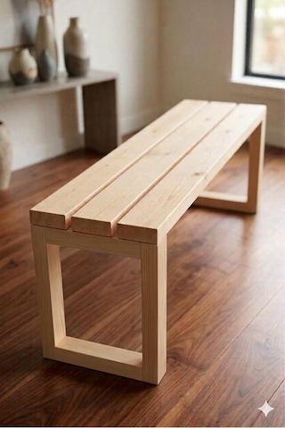 Ladin Masif Ahşap Bank Tabure 30x70x42 Cm Naturel V2 Ladin Masif Ahşap Bank Tabure 30x70x42 Cm Naturel V2