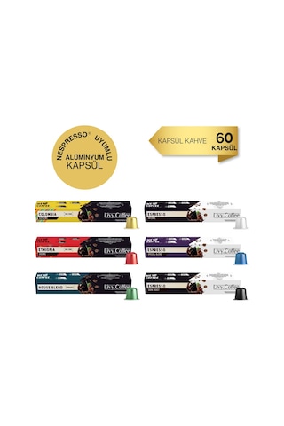 Livy Coffee Alüminyum Kapsül Nespresso® Uyumlu Kapsül Kahve 6 x 10'lu