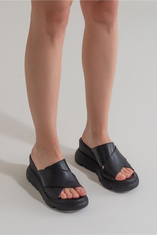 Zeyn Shoes 7673 Siyah Kadın Terlik 001
