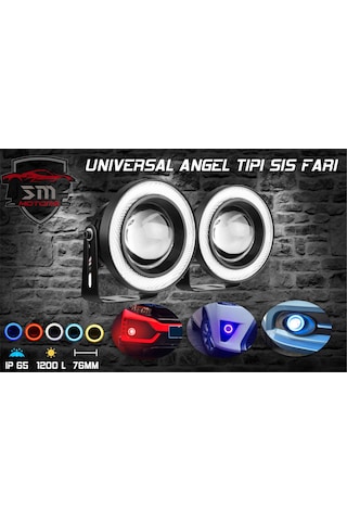 Angel Sis Farı Universal 76mm Mercekli (2 Adet) Buz Mavi