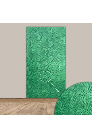Tink 3d Kendinden Yapışkanlı Akustik Keçe Panel Dalgalı Desenli 52x98 Cm 2 Adet 1 M² Yeşil