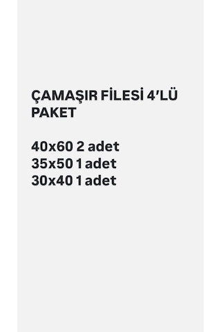 Çanaşır Filesi 4 Lü Paket Açık Beyaz