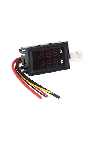 Dijital Dual Voltmetre Ampermetre Volt Akım Ölçer Dc 0 100V 10A