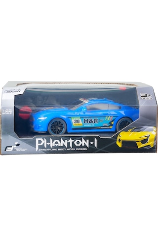 1:22 Phantom Dört Yönlü Hareket Eden Kumandalı Yarış Arabası Mavi Çok Renkli
