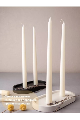 Svetıt' Şamdan İçin Uzun, Yüksek, Dekoratif Masa Mumları 243550755 Beyaz