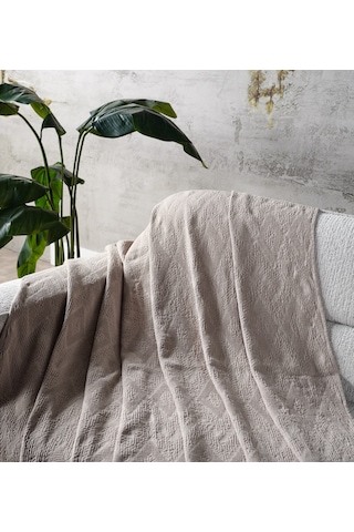 Adora Koltuk Şalı Bej - 130x170 Cm