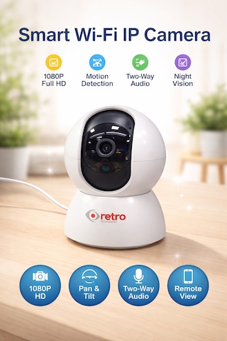 Wıfı Ip Smart Ptz 360 Kamera 1080p Bebek Evcil Hayvan Takipli Gece Görüşlü Akıllı Ev Kamerası