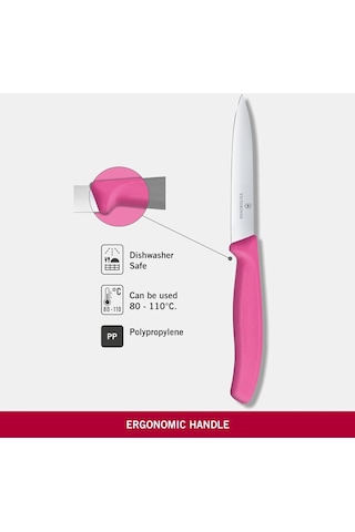 Victorinox Düz Ağızlı Soyma Bıçağı 10 CM Pembe