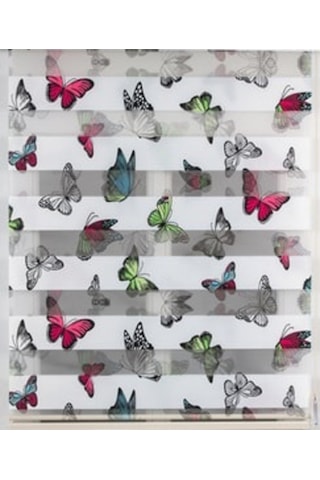 Asyhome Kelebek Desen Zebra Stor Perde