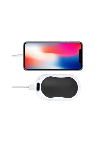 Anjiexun El Isıtıcıları 10000mah Uzun Ömürlü Usb El Isıtıcıları Taşınabilir Siyah