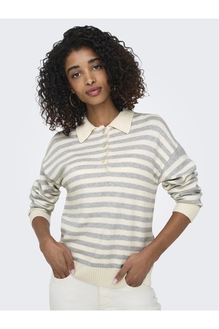 Only Bayan Polo Yaka Sweatshirt 15356689 Bej