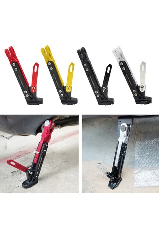 Ranyeek Motor Bisikleti Ayarlanabilir Fren Çıkartması Elektrikli Moto Park Standı Siyah Alüminyum