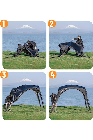 Blackdog Instant Pavilion Gazebo 300x300x215cm Siyah