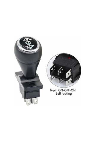 Joystick Kcd4 Anahtar Latch Siyah İleri Geri Vites Kolu 16a 250v Akülü Çocuk Arabası Elektrikli Araç