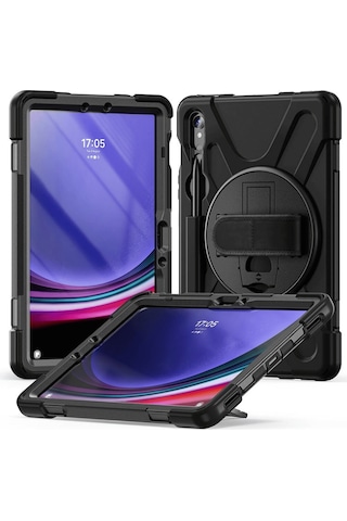 Galaxy Tab S9 Fe Uyumlu Tam Koruma Sağlayan Zırhlı Silikon Tablet Kılıfı Şok Emici Dayanıklı Ve Şık Arka Kapak
