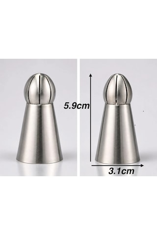 5'li Profesyonel Rus Top Duy Ucu Seti 5.9 Cm Büyük Boy Paslanmaz Çelik A Sıkma Ve Fırfır Uçları
