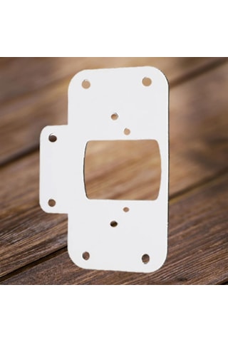 Dolap Kapak Taş Menteşe Tamir Sacı Pratik Onarım Kiti Beyaz Metal Yuva Tablası 6.5 X 9 Cm 6 Det