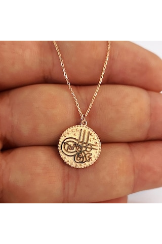 Rose Altın Tuğra Madalyon Kolye As1443Klr2 Altınsepeti