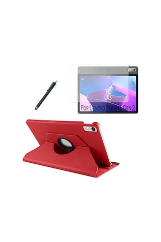 Lenovo Tab P11 2.nesil 11.5 İnç Tb-350fu Dönebilen Standlı Tablet Kılıfı + Ekran Koruyucu + Kalem Kapaklı Kılıf
