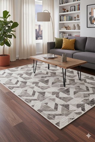 Villadia Home Textile Kaymaz Taban Modern Desen Halı Yolluk Leke Tutmaz Kolay Temizlenir Koridor Salon Yatak Mutfak Odası Vd4037kahve Kahve