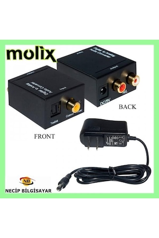 Dijital To Analog Optik Tos Ses Dönüştürücü Çevirici Adaptörlü