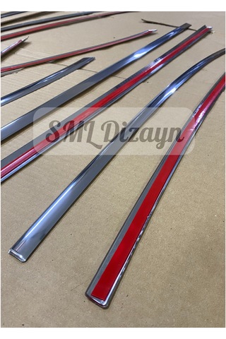 Audi A3 2013-2020 Sedan Krom Cam Çıtası Tamtur Nikelaj Çıtası