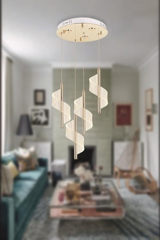 Eray Aydınlatma P7077-3+1 4lü Sarkıt Led Avize Gold