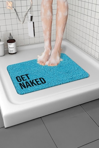 Get Naked Banyo Paspası Kaymaz Taban Yumuşak Ve Esnek Paspas Islak Zemin Hijyenik Paspas 40x60 Cm Mavi