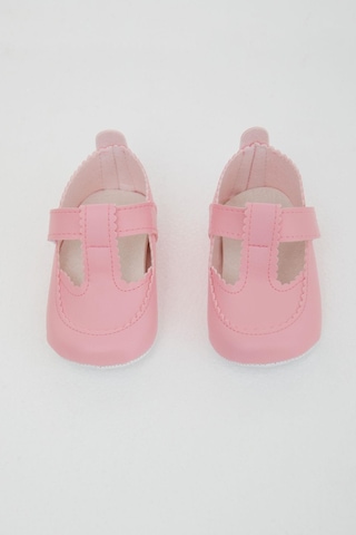 Bebiccino Kız Bebek Patik Ayakkabı Cırtlı 18-19 Numara, Pembe