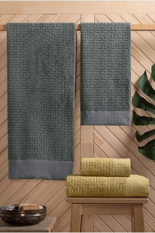 Toyigoo Toyigoo Altınbaşak Bambi Banyo Seti Antrasit Hardal Renkli