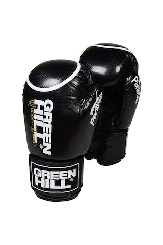 Green Hill Panther Carbon Deri Boks Ve Kick-boks Eldiveni Siyah