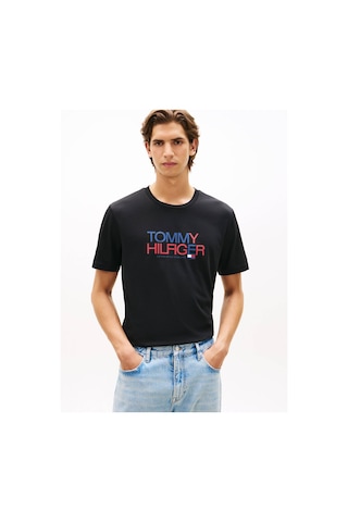 Tommy Hilfiger Mw0mw42369bds Brand Love Big Text Erkek Tişört Siyah