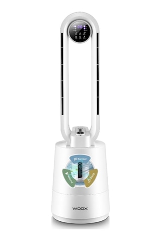 Woox Uzaktan Kumandalı Aktif Karbon Filtreli Zaman Ayarlı Dijital Ekran Hava Temizleyici Ve Hava Soğutucu Beyaz