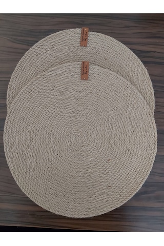 2 Kişilik 2 Parça Amerikan Servis Hasır Supla Takımı 33x33cm Hasır