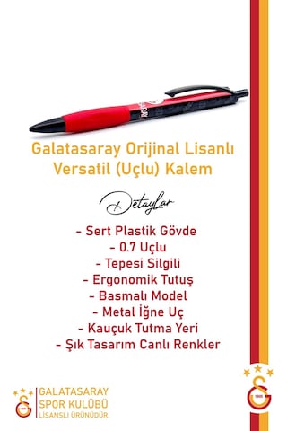 Galatasaray Versatil Uçlu Kalem 0.7 Ahşap Kutulu