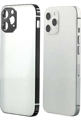 Coteetci Apple Uyumlu iPhone 12 Pro Metal Kenarlık Seri Arka