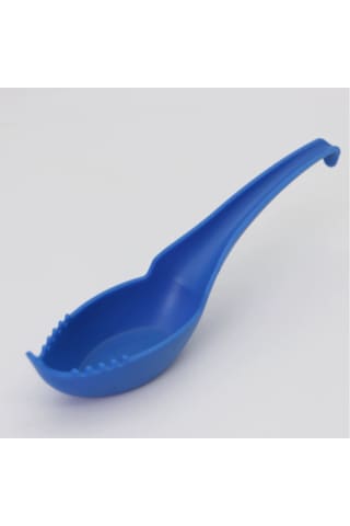 Youmex Çift Fonksiyonlu Çorba Ve Erişte Kaşığı - Mavi Renk, Yemek Özel Polipropilen Malzeme, Ergonomik Tutamaklı Ev/ofis/outdoor Kullanım Mavi