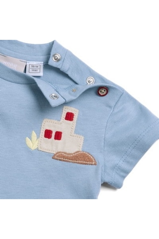 Chicco Erkek Bebek Kısa Kollu Tişört 09101147000000 000025 Mavi