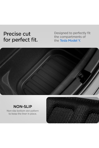 Spigen Tesla Model Y Legacy 2024-2023 Arka Bagaj Alt Gizli Bölme 3d Havuzlu Bagaj Havuzu Tl00-y Siyah - Acp06528 Spigen Tr