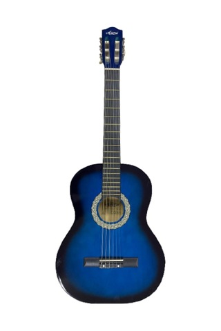 Klasik Gitar Tam Boy 4/4 Mavi Gölgeli Sap Ayarlı Üst Kalite