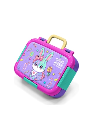 Coral High Kids Milka Su Yeşili Tavşan Desenli Paslanmaz Çelik Beslenme Kabı 39155 Mor