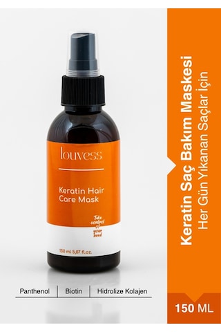 Louvess Argan Yağı Shea Butter Kafein Keratin Saç Bakım Maskesi 150 ML