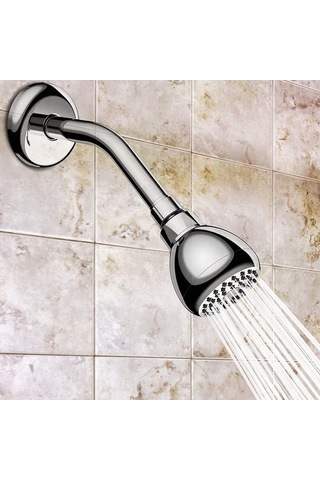 Bloomnest Lebıhmurah Bf1582 Gümüş Yüksek Basınçlı 3 İnç Tıkanmaz Krom Duş Başlığı Gümüş