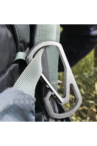 Novahub Ultra Hafif Titanyum Kancaklık - Çift Halkalı, Kaymaz, 16g Gümüş Anahtarlık Gümüş