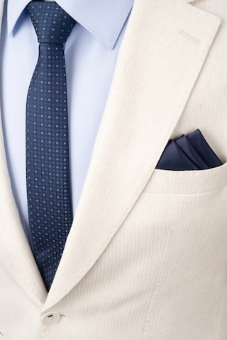 Hatemoğlu Bej Slim Fit Mono Yaka Keten Takım Elbise