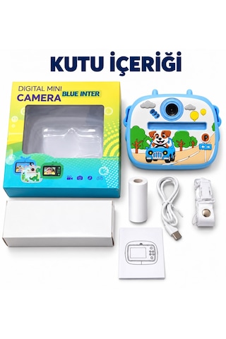 Cmr91 Çocuk Dijital Mini Kamera 1080p Hd 2.0 İnç Ekran Fotorğraf Video Oyun Müzik Usb Şarj Termal Resim Kağıt Baskılı Yazıcı Kamera Video Makinesi Print Kamera