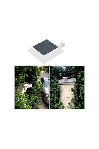 Novahub Güneş Enerjili Hareket Sensörlü 6led Duvar Lambası - 3w, Otomatik Beyaz Işık, Dış Mekan Kullanım İçin Beyaz